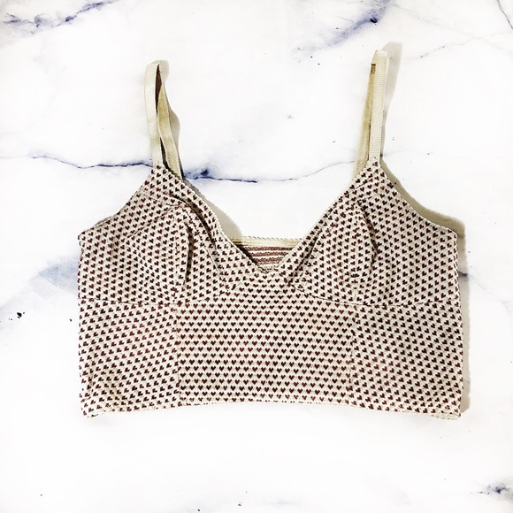 Free People Other - Intimately Free People Cream & Brown Bralette